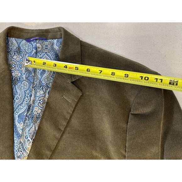 Alan Flusser Olive Corduroy Sports Jacket Blazer Cotton 2 Button Men's XXL - Picture 11 of 15